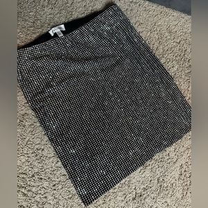 Sparkly shiny silver skirt